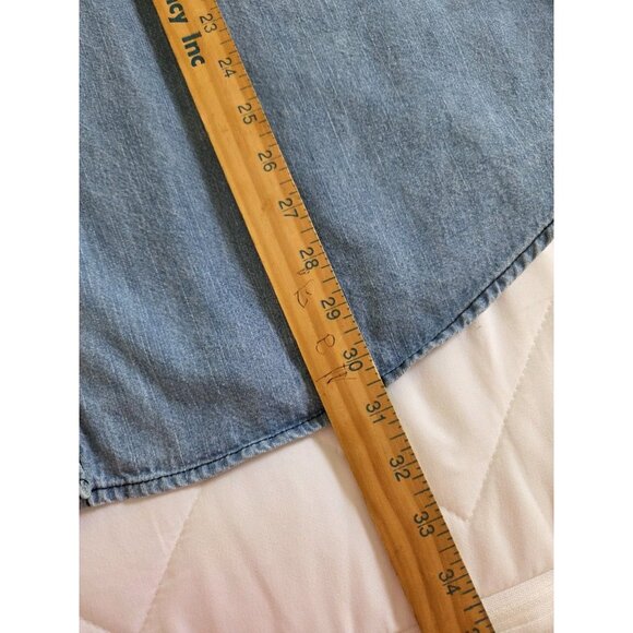 Bit & Bridle Denim Button-Up Western Shirt With Pearl Buttons Pockets  Size 3XL - Picture 5 of 6